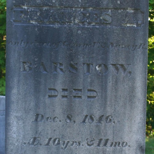 Frances A. Barstow gravestone