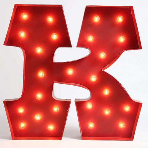 Urban Outfitters marquee alphabet light (K)